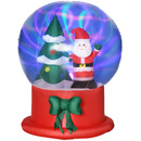 Bild 1 von Outsunny 150 cm Aufblasbare Weihnachtsdekoration mit Weihnachtsmann und Weihnachtsbaum in der Kristallkugel Weihnachtsdeko Wasserdicht mit LED Licht inkl. Gebläse IP44