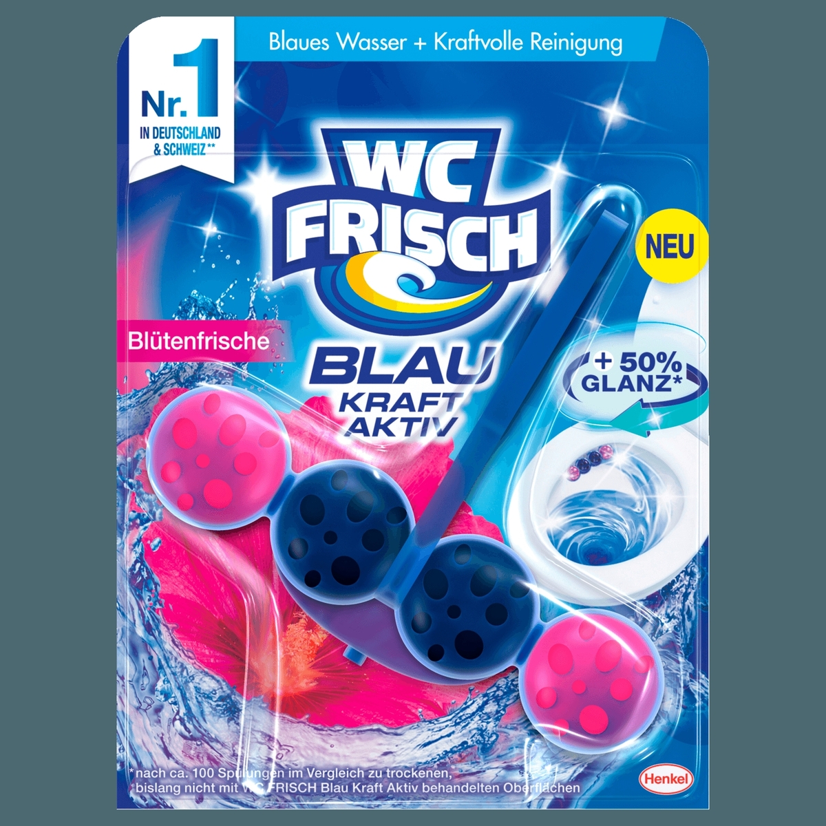 Bild 1 von WC Frisch Kraft-Aktiv Blau Blütenfrische 50g