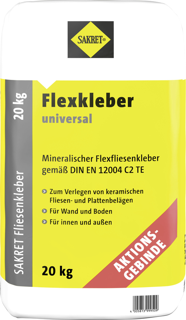 Bild 1 von Sakret Flexkleber Universal 20 kg Aktionsgebinde