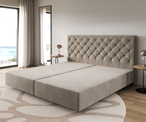 Boxspringgestell Dream-Great Mikrofaser Beige 200x200 cm