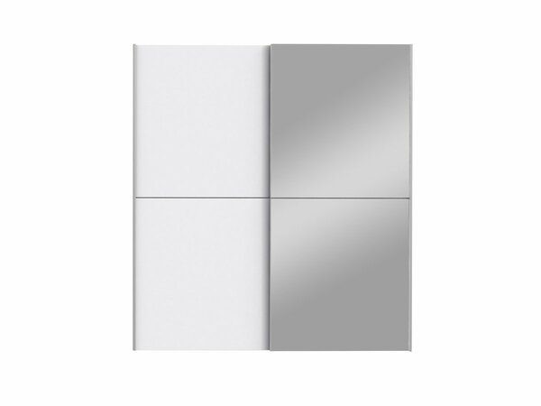 Bild 1 von Schwebetürenschrank mit Spiegel weiß 170 cm - WHITE KISS