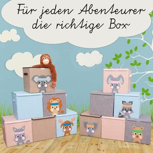 Lifeney Aufbewahrungsbox 2er-Set, rosa & braun, 33x33x33cm