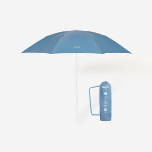 DECATHLON Sonnenschirm Strandschirm kompakt UPF 50+ Paruv 190 für drei Personen grau