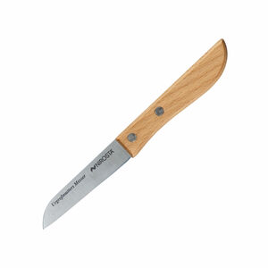 Nirosta Urgroßmutters Messer mit Holzgriff, 8cm Klinge