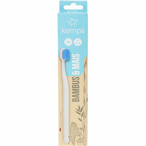 Kempii Zahnbürste aus Mais & Bambus blau