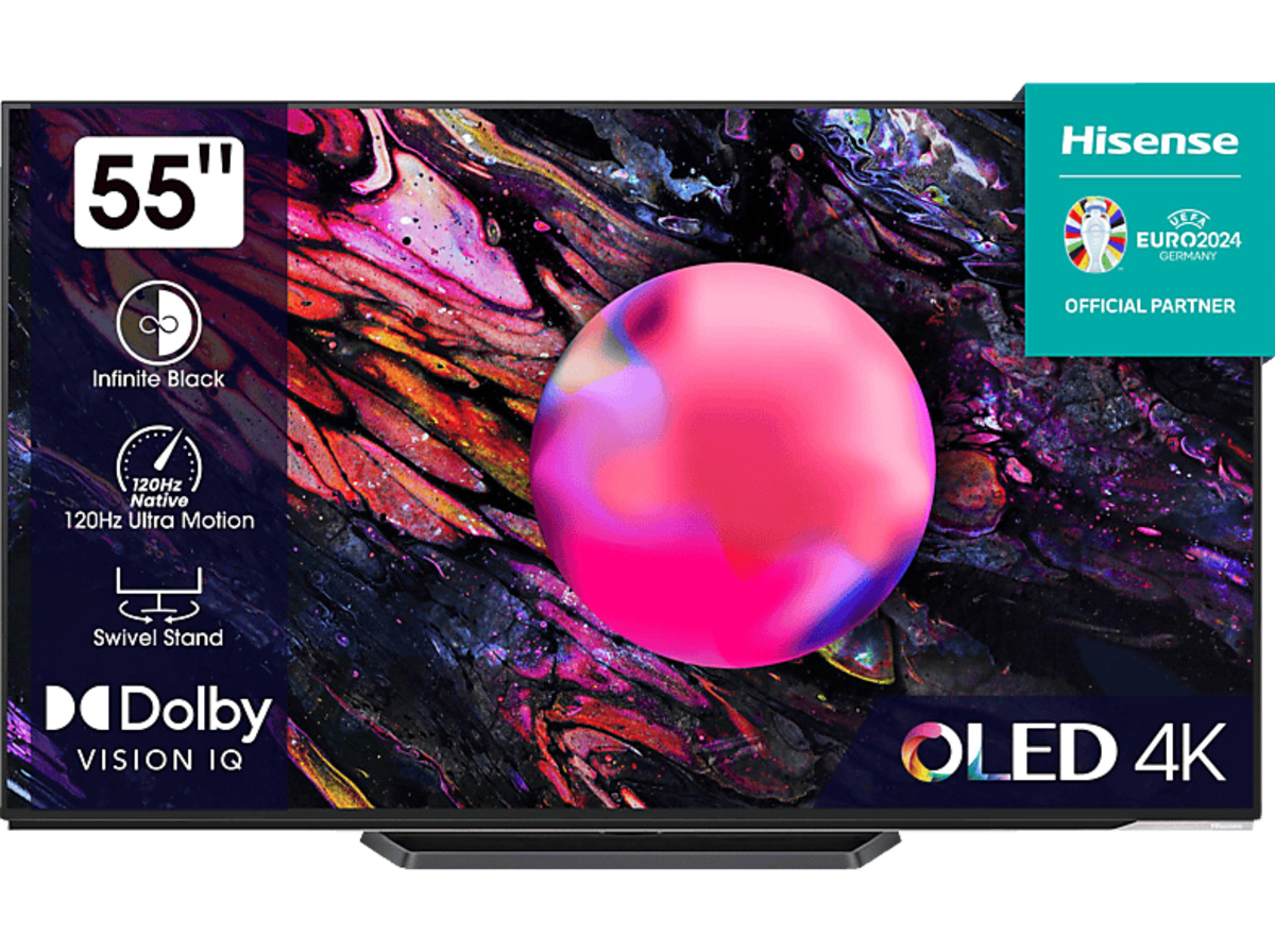 Bild 1 von HISENSE 55A85K OLED TV (Flat, 55 Zoll / 139 cm, 4K, SMART TV, VIDAA U), Anthrazit