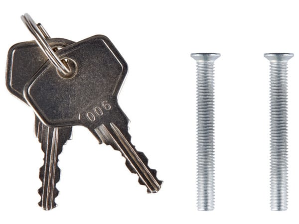 Bild 2 von Aluminium Fenstergriff, mit verchromtem Zylinderschloss