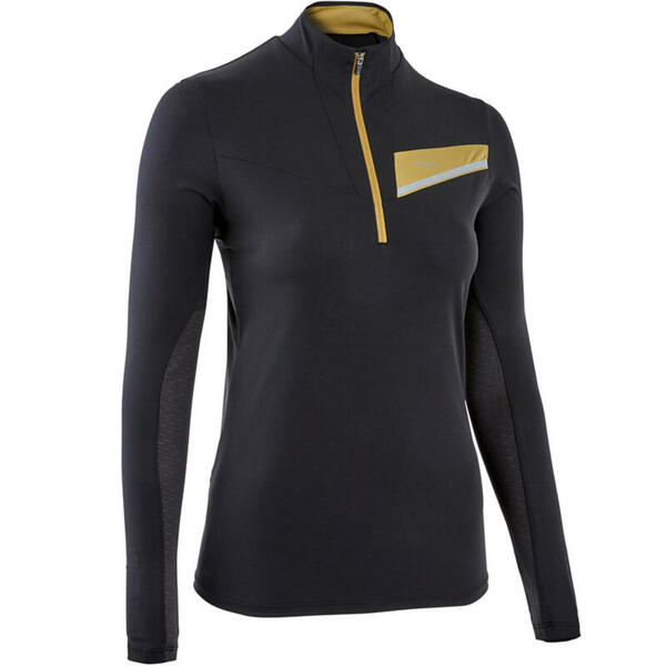 Bild 1 von EVADICT Laufshirt langarm Trail Zipp Damen schwarz/bronze