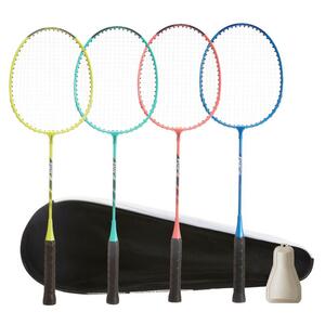 PERFLY Badminton Set Erwachsene - Fun BR130 Family 4 Schläger