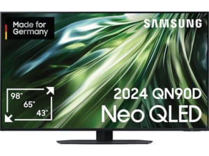 SAMSUNG GQ50QN90D QLED TV (Flat, 50 Zoll / 125 cm, UHD 4K, SMART TV, Tizen), Titanschwarz