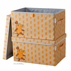 Lifeney Aufbewahrungsbox 2er-Set DieMaus, 37x25x21cm, apricot