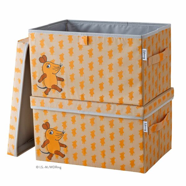 Bild 1 von Lifeney Aufbewahrungsbox 2er-Set DieMaus, 37x25x21cm, apricot