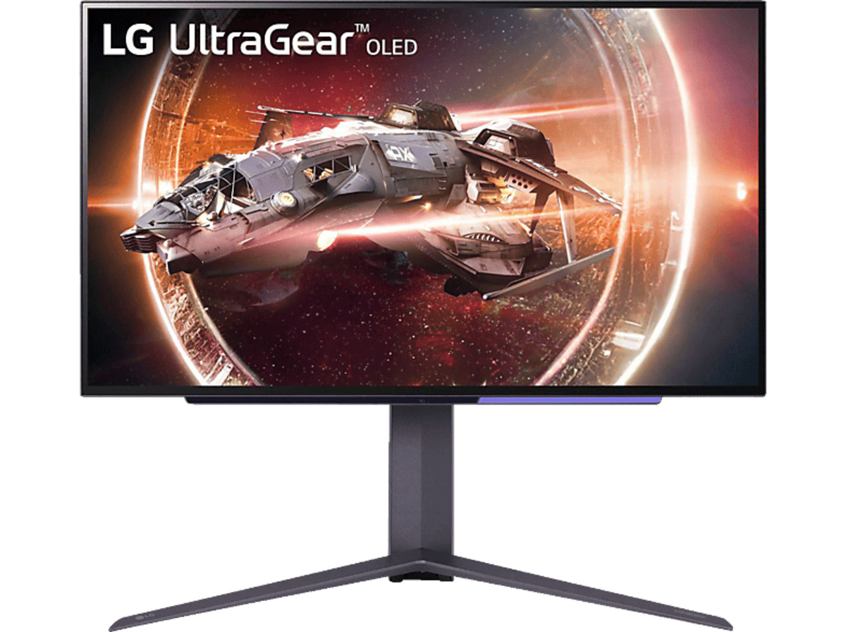 Bild 1 von LG UtraGear 27GS95QE-B 26,5 Zoll OLED 4K Monitor (0,03 ms Reaktionszeit, 240 Hz), Schwarz