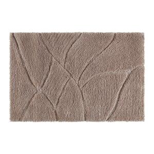 Badematte Leave Taupe ca. 60x90cm, Taupe