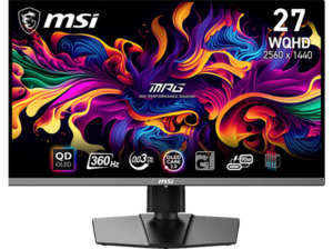 MSI MPG 271QRXDE 26,5 Zoll WQHD Gaming Monitor (0,03 ms Reaktionszeit, 360 Hz), Schwarz