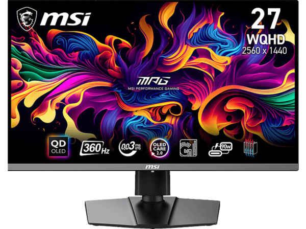 Bild 1 von MSI MPG 271QRXDE 26,5 Zoll WQHD Gaming Monitor (0,03 ms Reaktionszeit, 360 Hz), Schwarz