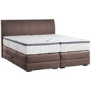 Bild 1 von Novel Boxspringbett, Braun, Dunkelbraun, Textil, Wenge, H2 + H4, 7-Zonen, Höhe ca. 27 cm, 200x200 cm, Bettkasten, Federkernmatratze, Schlafzimmer, Betten, Doppelbetten