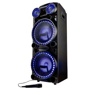 MEDION LIFE® X64060 Partylautsprecher, LED-Display, Karaoke-, DJ- und Schlagzeug-Funktion, Bluetooth® 5.0, Equalizer, inklusive Mikrofon, 2 x 100 W RMS