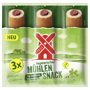 Rügenwalder Mühle Vegetarischer Mühlen Snack Typ Salami im Teigmantel 3x 40G