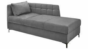 Einzelsofa 207 cm Recamiere Sofa grau - MARIE