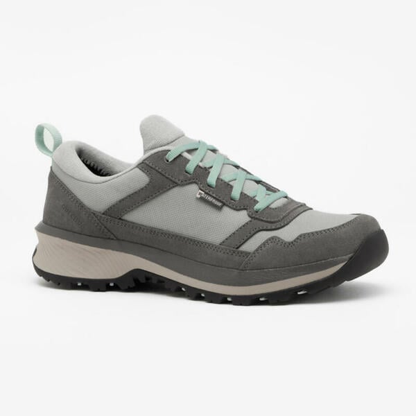 Bild 1 von QUECHUA Wanderschuhe Damen Leder wasserdicht - NH500 niedrig grau