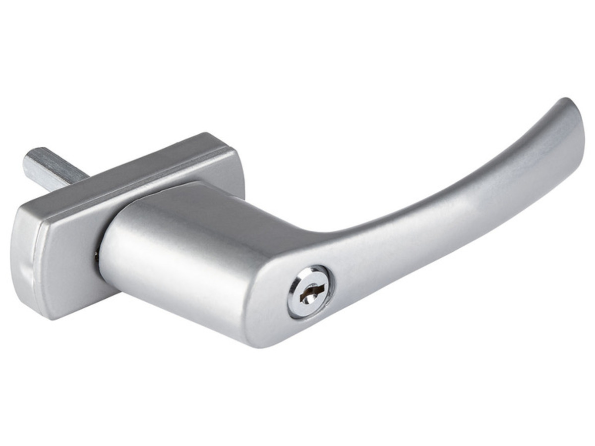 Bild 1 von Aluminium Fenstergriff, mit verchromtem Zylinderschloss