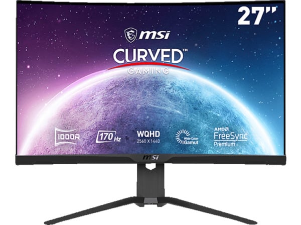 Bild 1 von MSI G272CQPDE Curved, höhenverstellbar 27 Zoll WQHD Gaming Monitor (1 ms Reaktionszeit, 170 Hz), Schwarz