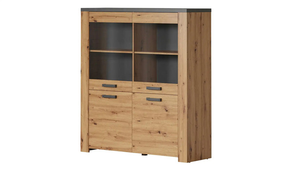 Bild 1 von Highboard ¦ holzfarben ¦ Maße (cm): B: 127 H: 139 T: 40 Kommoden & Sideboards > Highboards - Sconto