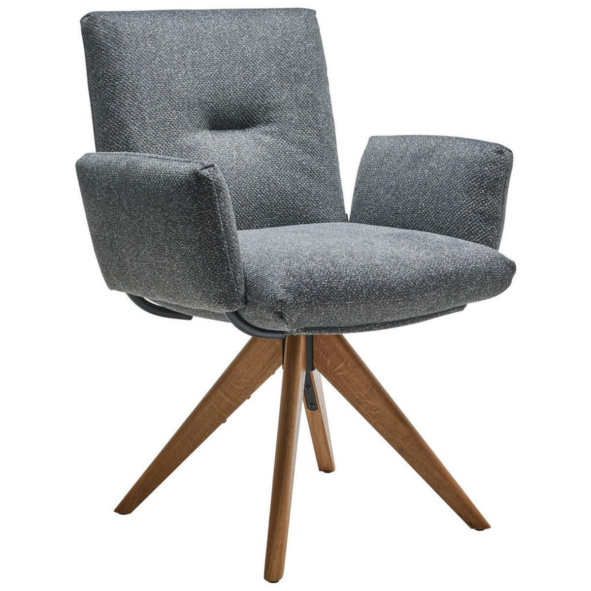 Bild 1 von Dieter Knoll Armlehnstuhl, Waldgrün, Textil, Eiche, massiv, Uni, Stativgestell, 70x89x68 cm, Lederauswahl, Stoffauswahl, Typenauswahl, Sitzfläche 360° drehbar, Esszimmer, Stühle, Esszimmerstühle