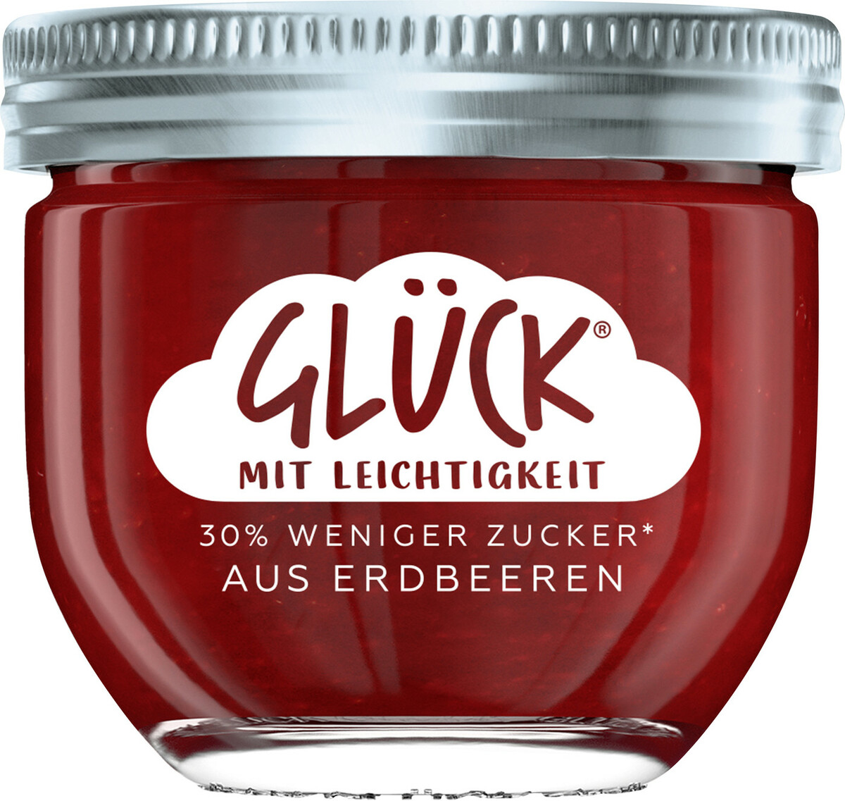 Bild 1 von Glück Fruchtaufstrich Erdbeere 30% weniger Zucker 230G