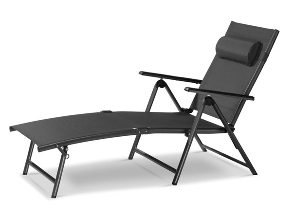 LIVARNO home AluLiegestuhl »Houston«, schwarz von Lidl ansehen!
