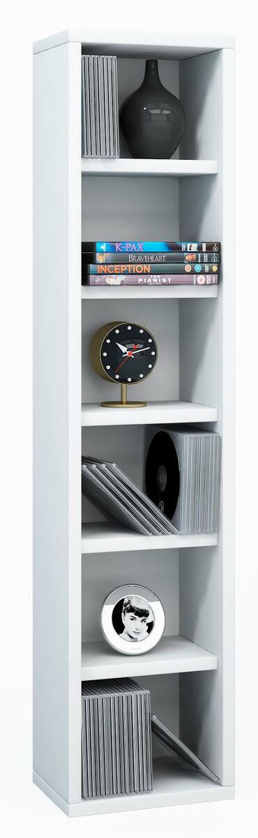 Bild 1 von CD-Regal 'Elementa', Weiß, Weiß
