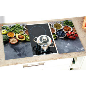 Kesper Herdabdeckplatte Healthy Kitchen bunt Glas B/L: ca. 30x52 cm