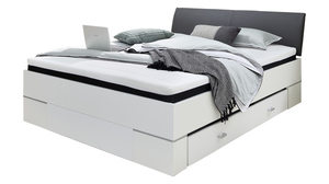 Boxbett 140 x 200 cm mit Bettkasten weiß - LENA
