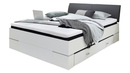 Bild 1 von Boxbett 140 x 200 cm mit Bettkasten weiß - LENA