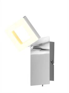 casaNOVA LED Wandlampe REAL II 1-flg Metall/Kunststoff silberfarbig