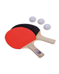 Tischtennis-Set, 5-tlg. Set, rot/schwarz