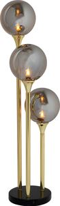KARE DESIGN Retrofit Stehlampe AL CAPONE TRE 82 cm goldfarbig - H. 82 cm - 3 runde Lampenschirme aus getöntem Glas