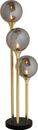 Bild 1 von KARE DESIGN Retrofit Stehlampe AL CAPONE TRE 82 cm goldfarbig - H. 82 cm - 3 runde Lampenschirme aus getöntem Glas