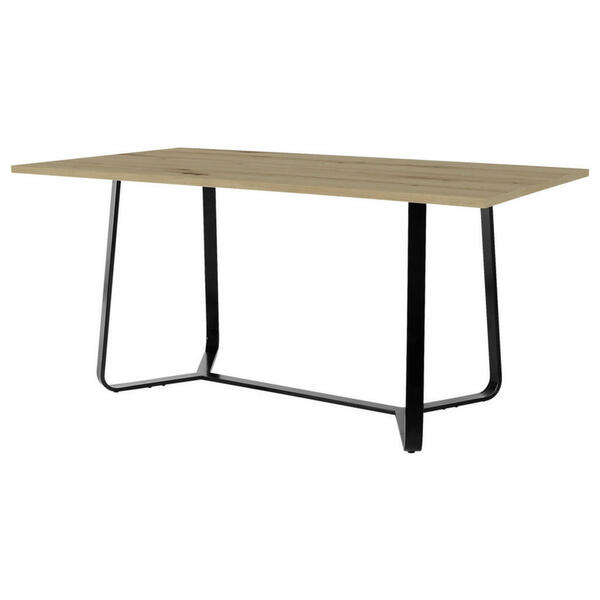 Bild 1 von Tisch TALEA Eiche Nachbildung schwarz pulverbeschichtet Holzwerkstoff B/H/T: ca. 160x76x90 cm