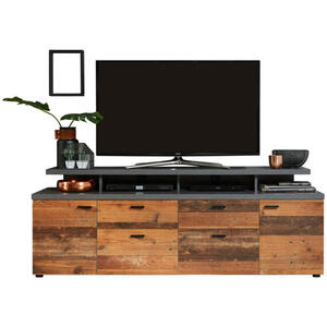TV-Lowboard Mood Old-Wood-Nachbildung/Beton-Optik dunkel