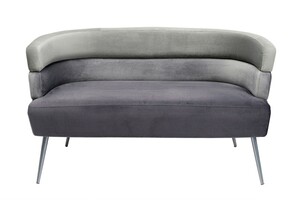 KARE DESIGN Sofa SANDWICH 125 x 64 cm grau - Metallgestell