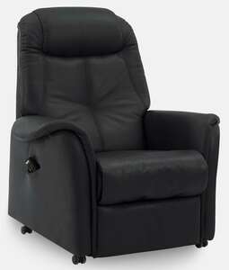 com4lux TV-Sessel mit 2 E-Motoren Lederbezug grau