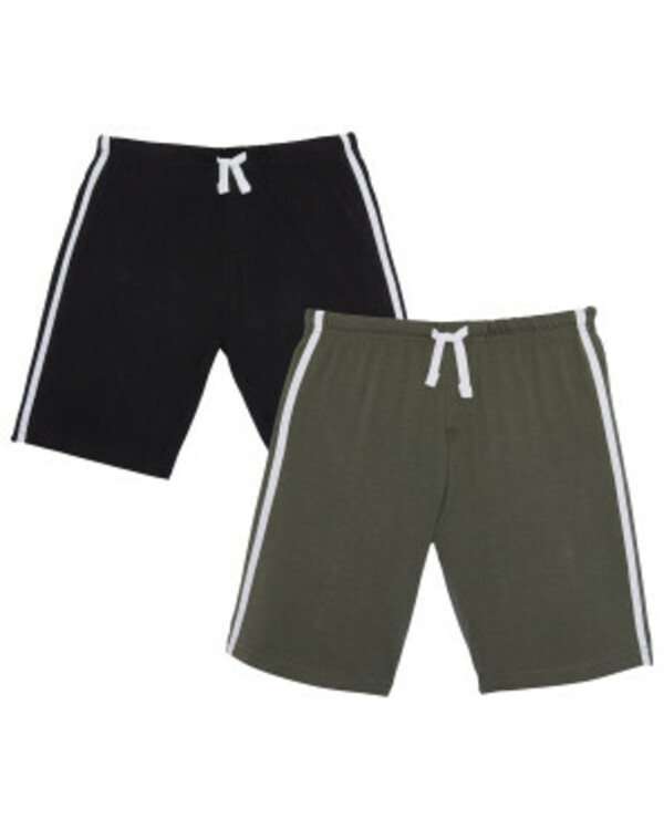 Bild 1 von Shorts mit Seitenstreifen, 2er-Pack, Y.F.K., khaki/Schwarz