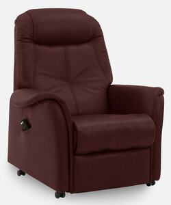 com4lux TV-Sessel mit Relaxfunktion Lederbezug rosso