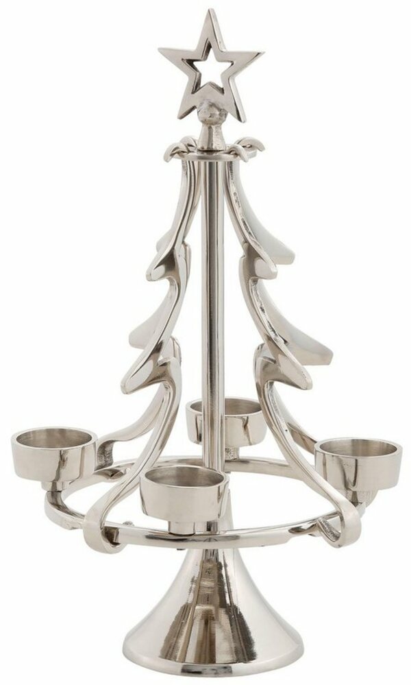 Bild 1 von my home Adventsleuchter »Jason« (1 Stück), Kerzenhalter im besonderen Design, Tannenbaum aus Aluminium