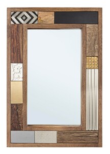 INTERhome Spiegel DHAVAL 100 x 70 cm braun