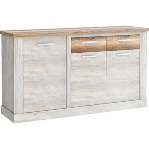 Sideboard Pinie weiß Nachbildung/Eiche Antik Nachbildung