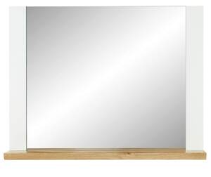 vito Wandspiegel MATERIO 90 x 70 cm Holznachbildung braun, weiß