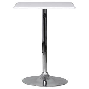 Tisch weiß Chrom verchromt MDF B/T: ca. 63x63 cm